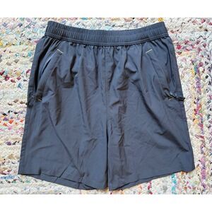 MIER Mens Outdoor Series Running Shorts Gray Zipper Pockets Athletic Size S